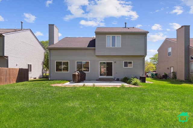 7458 Knollwood Dr, Ypsilanti, MI 48197 - back of property featuring a patio and a chimney