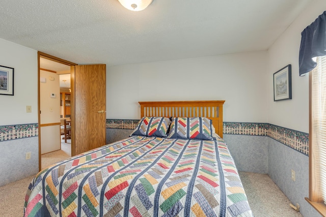 305 Oak Ridge St, Mason, MI 48854 - carpeted bedroom featuring wainscoting and a textured ceiling