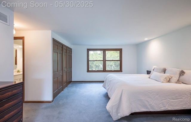 18851 Capitol Dr, Southfield, MI 48075 - bedroom with carpet flooring, baseboards, a closet, and recessed lighting