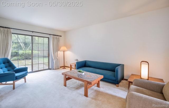 18851 Capitol Dr, Southfield, MI 48075 - living room featuring light colored carpet and baseboards