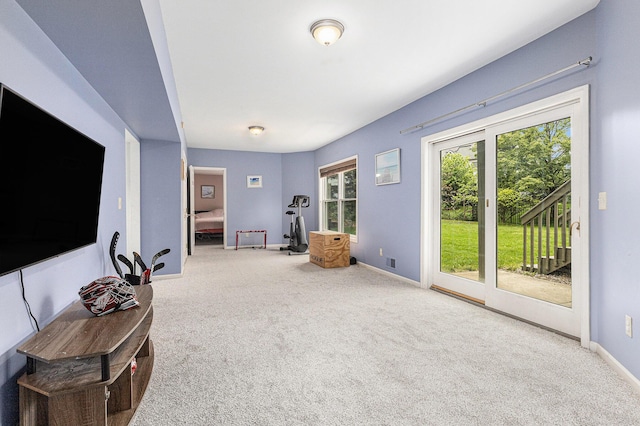 1817 High Pointe Ln, Ann Arbor, MI 48108 - living area with carpet and baseboards