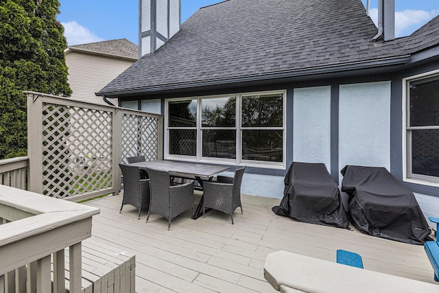 1817 High Pointe Ln, Ann Arbor, MI 48108 - deck featuring outdoor dining area