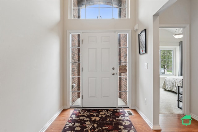 5104 Hawkseye Trce, Warren, MI 48092 - foyer entrance with light wood-style floors and baseboards