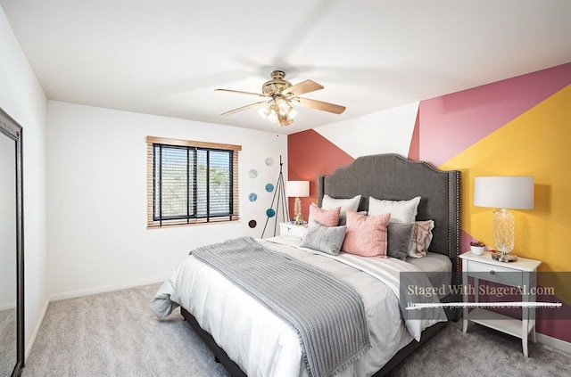 3331 Salem Ct, Rochester Hills, MI 48306 - bedroom with carpet floors, baseboards, and a ceiling fan