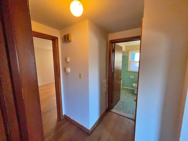 4057 High St, Ecorse, MI 48229 - hallway with wood finished floors and baseboards