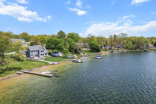 9861 W Doyle Dr, Mecosta, MI 49332 - water view with a floating dock