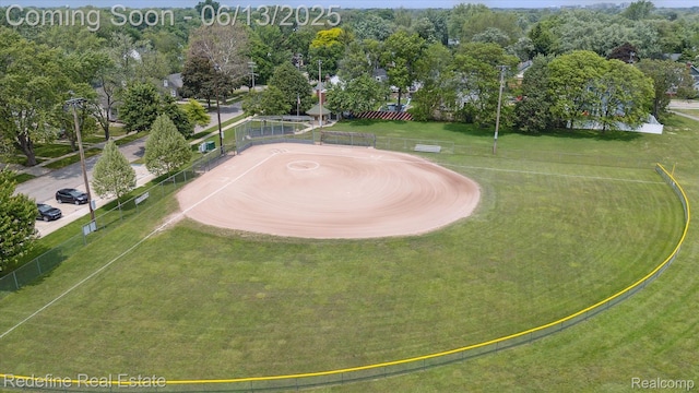 1976 Bacon Ave, Berkley, MI 48072 - view of basketball court featuring view of wooded area