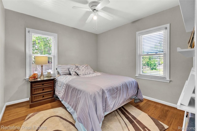 1976 Bacon Ave, Berkley, MI 48072 - bedroom featuring light wood-style floors and ceiling fan