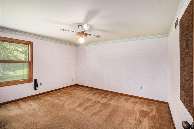 41925 Waterwheel Rd, Northville, MI 48168 - carpeted empty room featuring ceiling fan