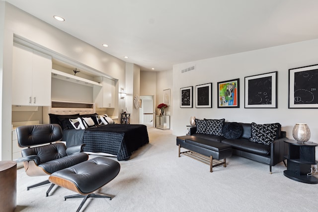 4749 Tara, West Bloomfield, MI 48323 - living room featuring light colored carpet and recessed lighting