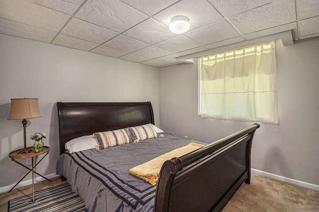 4804 Eagle Springs Ct, Clarkston, MI 48348 - bedroom with baseboards, carpet flooring, and a drop ceiling