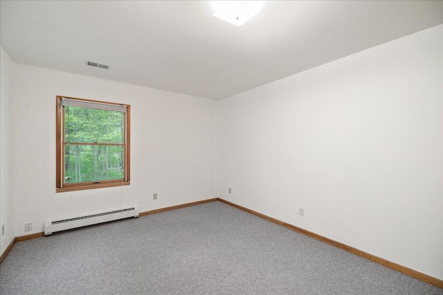 45 E Beech St, Fruitport, MI 49415 - unfurnished room with a baseboard heating unit, carpet, and baseboards