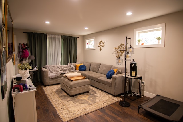 1226 E Bernhard Ave, Hazel Park, MI 48030 - living room with wood finished floors and recessed lighting