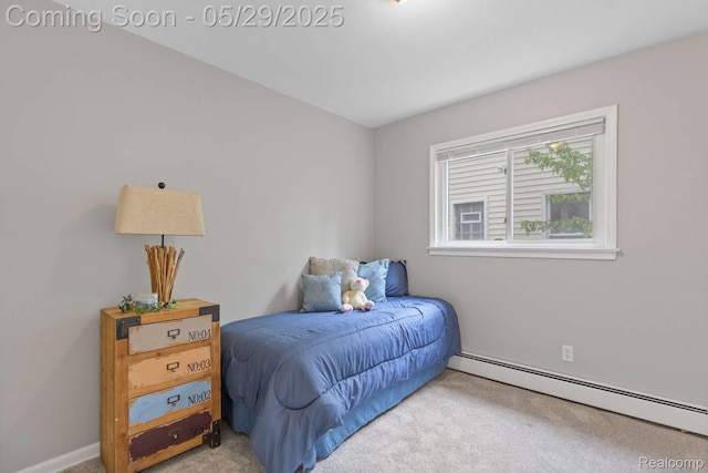 24371 Grove Ave, Eastpointe, MI 48021 - carpeted bedroom featuring baseboard heating