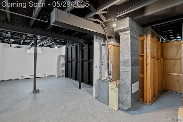 24371 Grove Ave, Eastpointe, MI 48021 - below grade area with a baseboard radiator