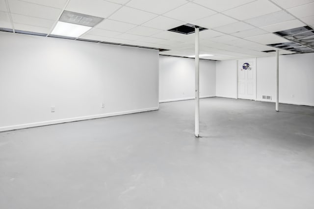 8148 Orchardview Dr, Washington, MI 48095 - finished basement featuring a paneled ceiling and baseboards