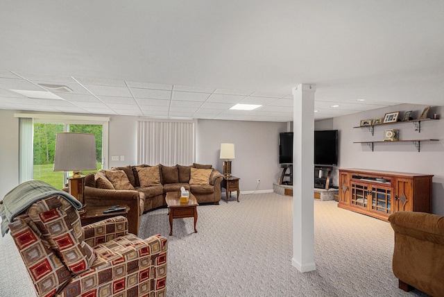 4024 Hosner Rd, Metamora, MI 48455 - carpeted living area with baseboards