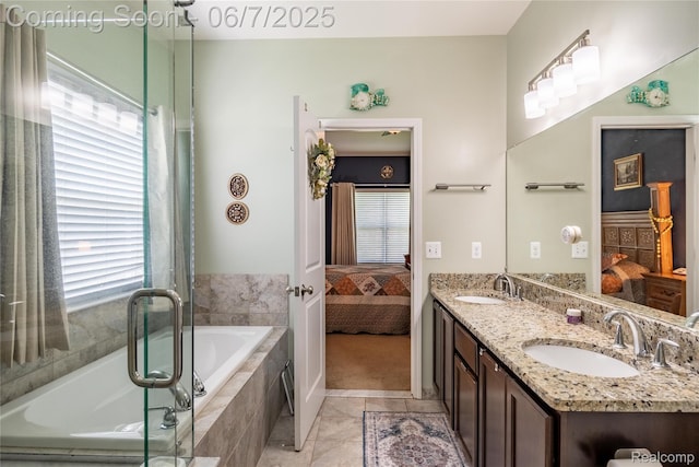 791 Glen Meadows Dr, South Lyon, MI 48178 - full bathroom featuring ensuite bathroom, healthy amount of natural light, and a garden tub