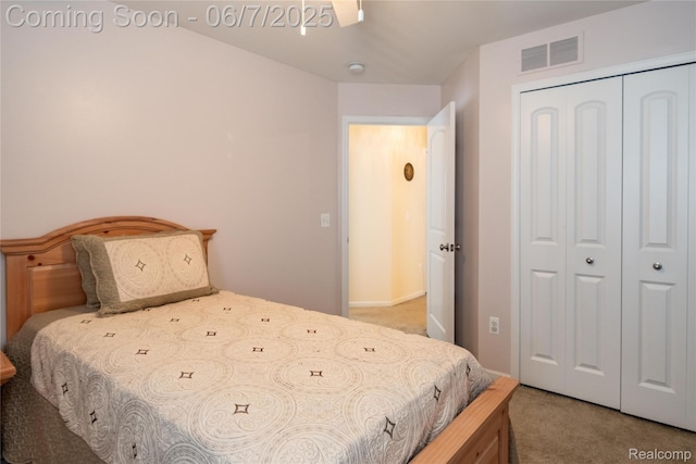 791 Glen Meadows Dr, South Lyon, MI 48178 - bedroom with light carpet and a closet