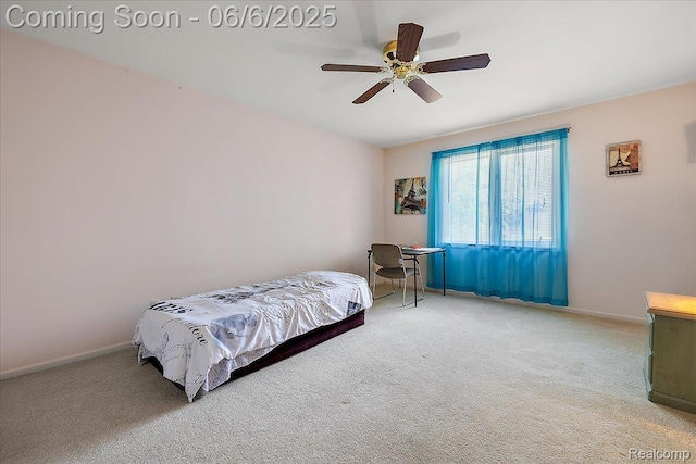 53629 Wayburn Ct, Utica, MI 48315 - bedroom featuring carpet flooring, baseboards, and ceiling fan