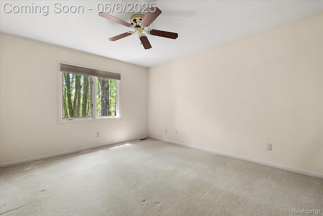 53629 Wayburn Ct, Utica, MI 48315 - carpeted empty room with ceiling fan and baseboards
