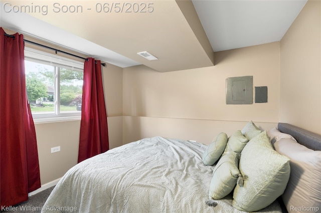 3714 Prairie Ave, Berkley, MI 48072 - carpeted bedroom featuring electric panel and baseboards