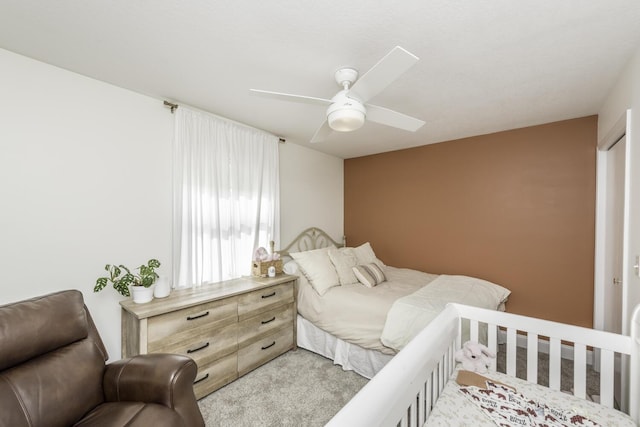 9561 Springville Hwy, Onsted, MI 49265 - carpeted bedroom with a ceiling fan