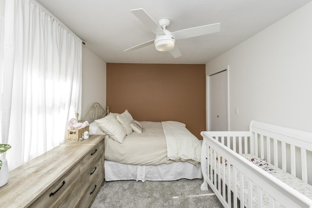 9561 Springville Hwy, Onsted, MI 49265 - carpeted bedroom with a ceiling fan