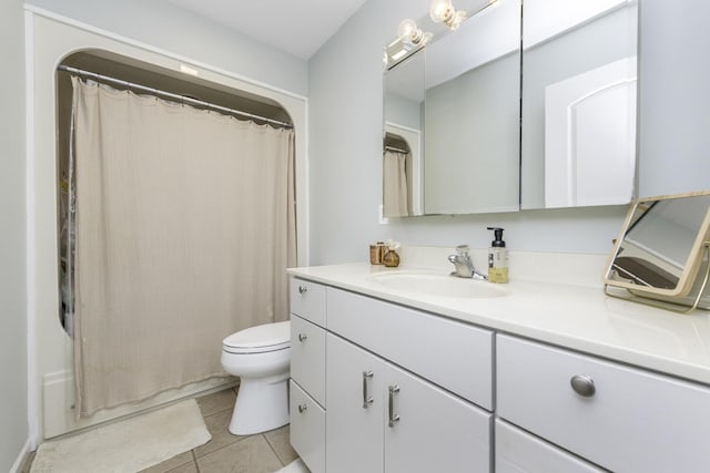 9561 Springville Hwy, Onsted, MI 49265 - bathroom with toilet, tile patterned flooring, and vanity