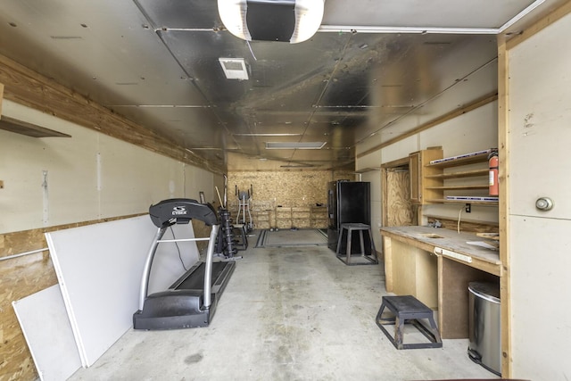 9561 Springville Hwy, Onsted, MI 49265 - basement with a workshop area