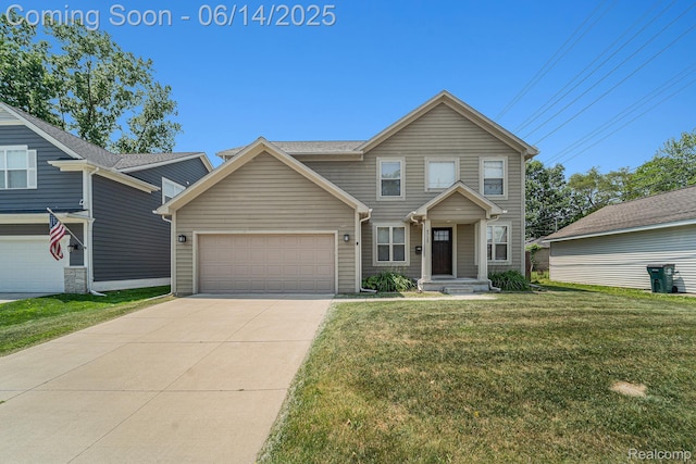 4715 Mandalay Ave, Royal Oak, MI 48073 - view of front of house featuring an attached garage, a front yard, and concrete driveway