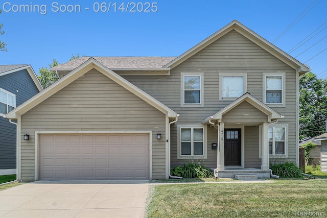4715 Mandalay Ave, Royal Oak, MI 48073 - traditional-style house featuring a front lawn, driveway, and an attached garage