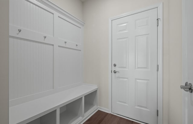 4062 Nottingham Cir, Clarkston, MI 48346 - mudroom with dark wood-style flooring and baseboards