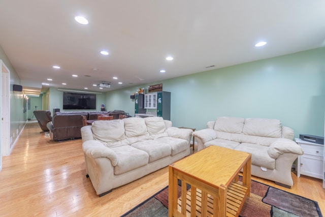 1373 Kristen Path, Saint Joseph, MI 49085 - living room featuring light wood-type flooring and recessed lighting