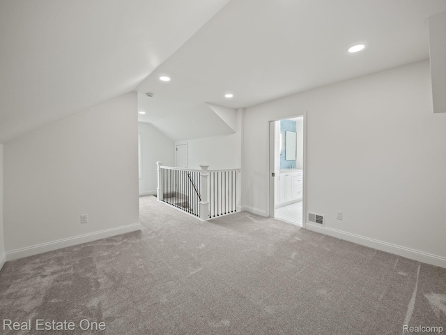 1149 Larkmoor Blvd, Berkley, MI 48072 - bonus room featuring carpet, recessed lighting, lofted ceiling, and baseboards
