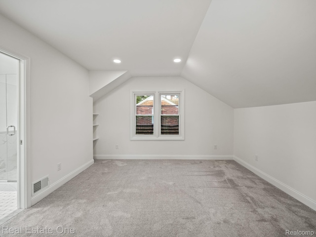 1149 Larkmoor Blvd, Berkley, MI 48072 - bonus room with vaulted ceiling, carpet flooring, recessed lighting, and baseboards