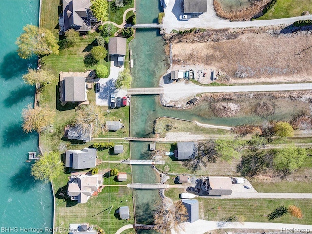 5222 S Channel Dr, Harsens Island, MI 48028 - aerial view of property and surrounding area featuring nearby suburban area