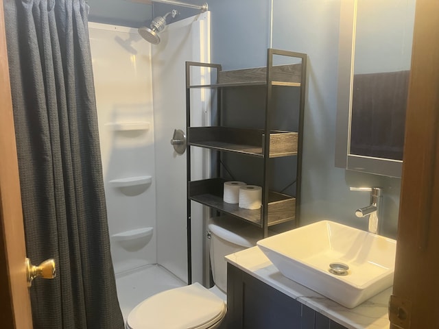 515 E Pond Vw, Morrice, MI 48857 - full bath with a shower with shower curtain, toilet, and vanity