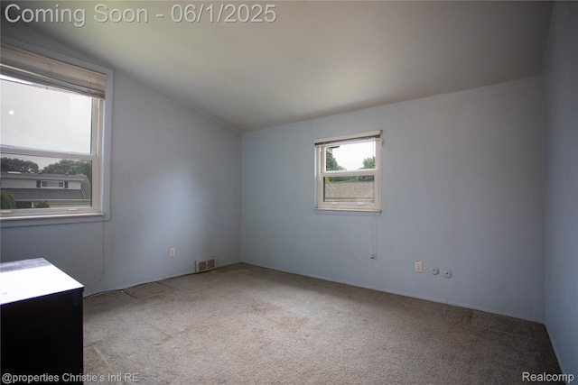 30571 Cedars Dr, Warren, MI 48093 - spare room with vaulted ceiling and carpet flooring