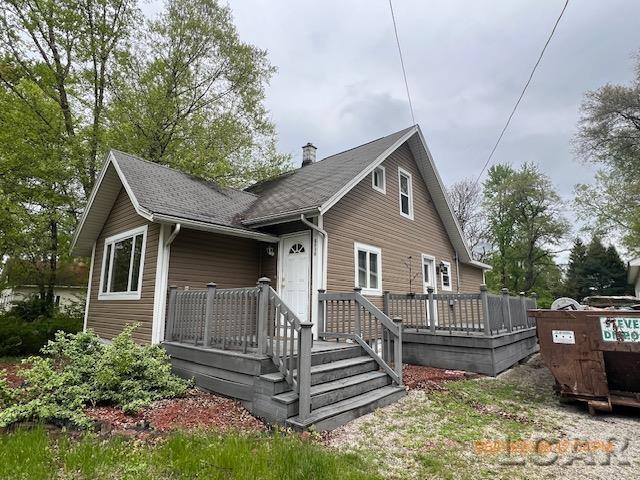 6730 Summerfield Rd, Temperance, MI 48182 - view of front of home with a chimney