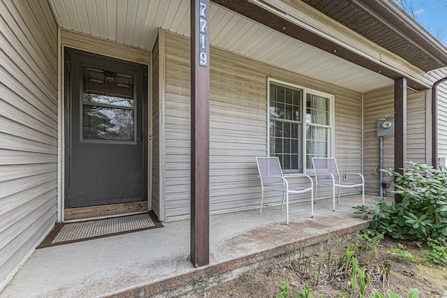 7719 Guenthardt Rd, Manistee, MI 49660 - doorway to property with covered porch