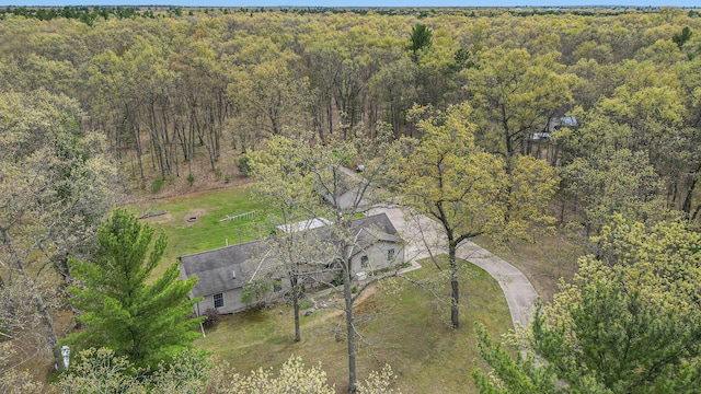 7719 Guenthardt Rd, Manistee, MI 49660 - aerial view of a heavily wooded area