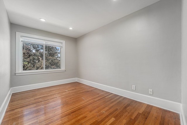 50 Elm St, River Rouge, MI 48218 - empty room with baseboards, wood finished floors, and recessed lighting