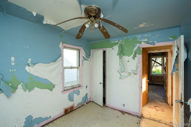 15693 Liberal St, Detroit, MI 48205 - unfurnished room featuring plenty of natural light, ceiling fan, and baseboards
