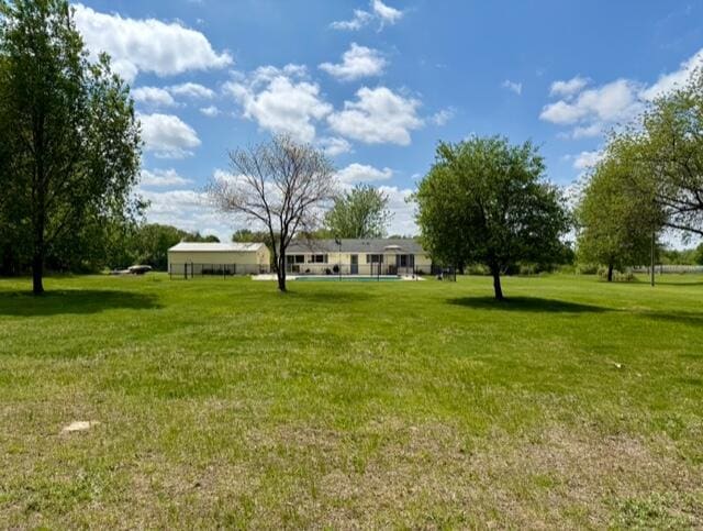 view of grassy yard