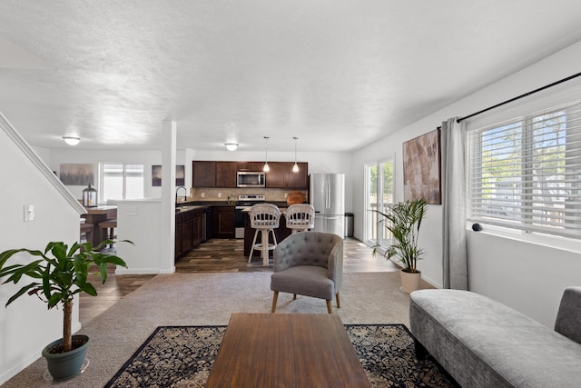 25596 Forest Dr, Mattawan, MI 49071 - living area with baseboards
