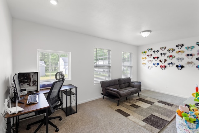 25596 Forest Dr, Mattawan, MI 49071 - office area with carpet floors and baseboards