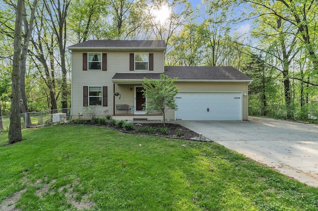 6550 Avon Dr, Brighton, MI 48116 - traditional-style home with concrete driveway and a garage