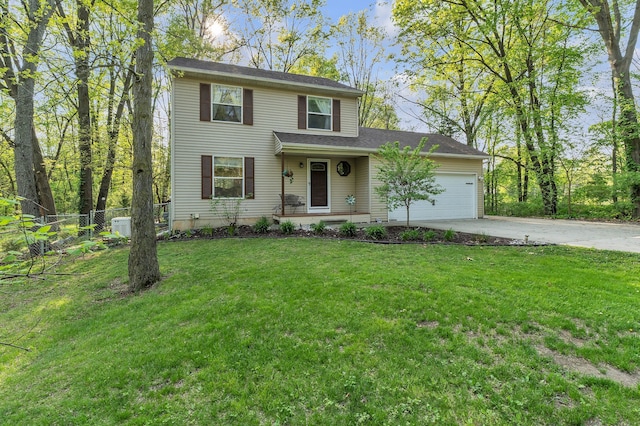 6550 Avon Dr, Brighton, MI 48116 - traditional-style house featuring concrete driveway and a garage