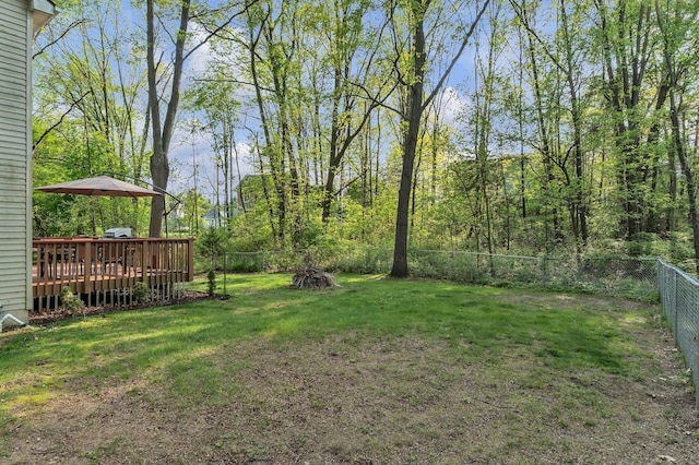 6550 Avon Dr, Brighton, MI 48116 - view of yard featuring a deck